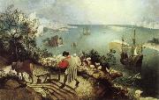 BRUEGEL, Pieter the Elder Landscape with the Fall of Icarus USA oil painting artist